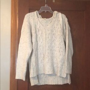 Hooded pull over sweater